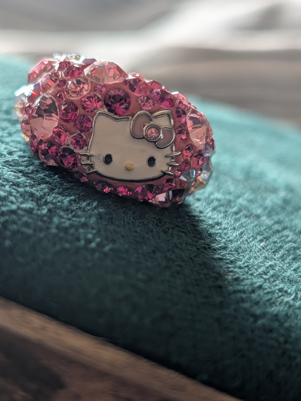 Hello Kitty Pink Crystal Statement Ring - Women Jewelry - Picture 10 of 10